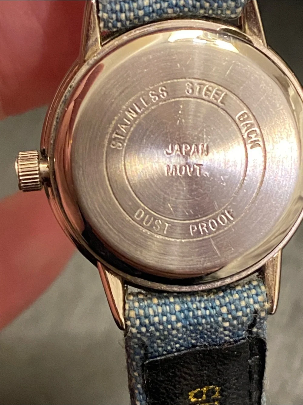 Geneva blue denim women’s quartz watch